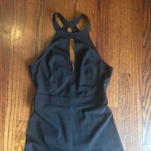 Bebe Size 6 Black Pants Romper/ Jumpsuit